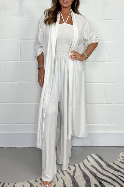 Complete Look: Elegant Jumpsuit + Lightweight Kimono FREE