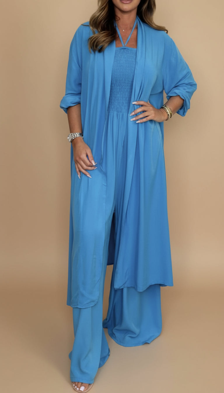 Complete Look: Elegant Jumpsuit + Lightweight Kimono FREE