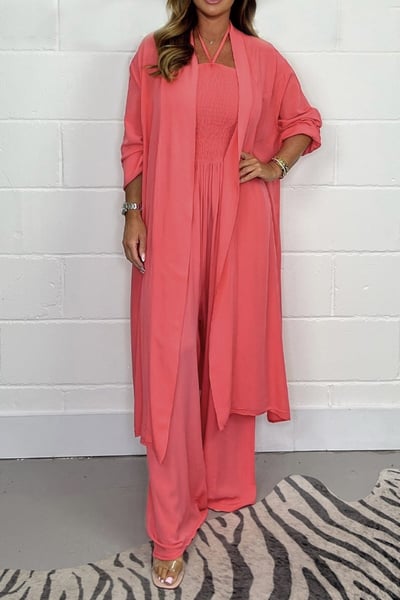 Complete Look: Elegant Jumpsuit + Lightweight Kimono FREE