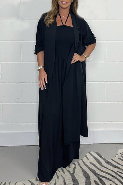 Complete Look: Elegant Jumpsuit + Lightweight Kimono FREE